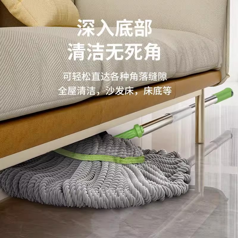 自拧水免手洗懒人拖把伸缩杆设计大拖头全屋清洁去污吸水墩布