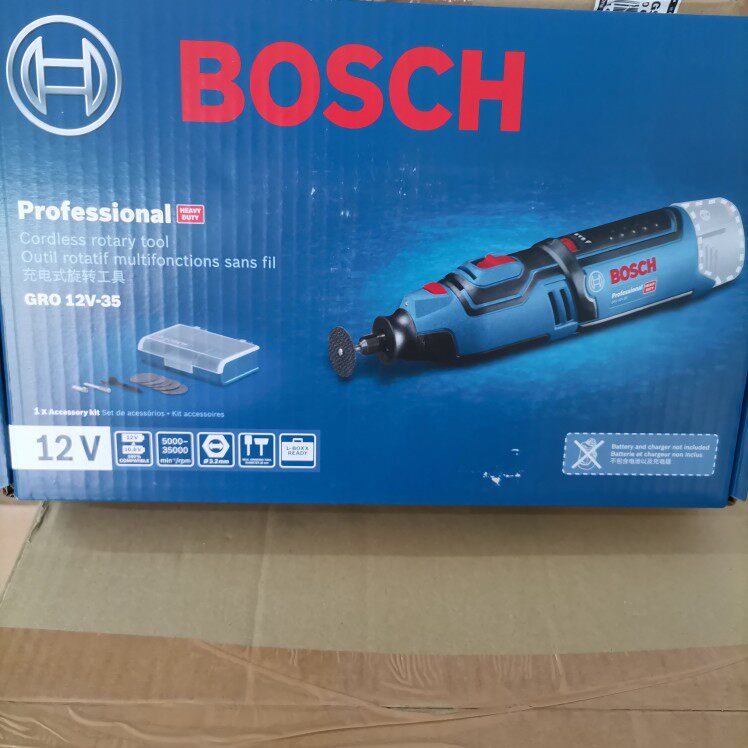BOSCH GRO12V-35 충전식 가정용 전기 그라인더 소형 연삭 절단 조각 휴대용 스트레이트 그라인더
