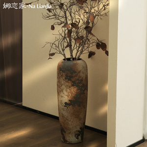 侘寂风陶瓷做旧景德镇客厅电视柜