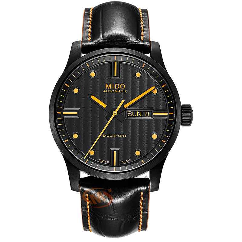 mido美度手表男舵手系列自动机械男表皮带橙色m005.430.36.051.80