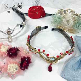 雪博芭蕾TUTU裙头饰帕基塔睡美人银仙子蓝鸟芭蕾串珠皇冠头饰