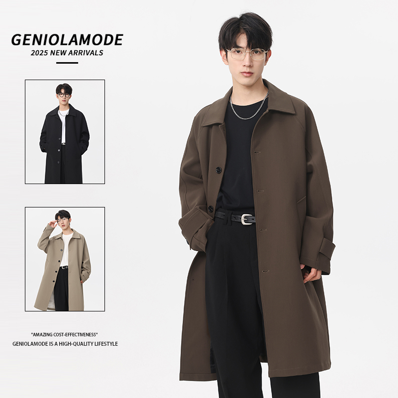 捷尼拉莫GENIOLAMODE风衣外套男25新款轻熟风高级感春秋男士大衣