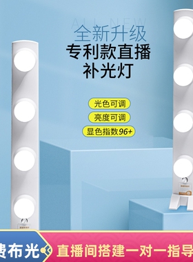 娱涵补光灯直播间主播网红手机电脑桌面化妆美颜面部打光LED排灯