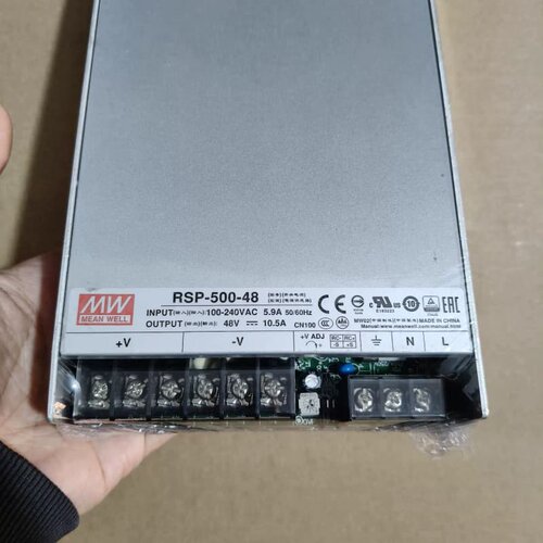 明纬开关电源，型号RSP-500-48，成色95新，标价为单--议价商品