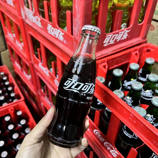 可口可乐玻璃瓶雪碧柠檬口味橙子老汽水200ml*6瓶装怀旧碳酸饮料