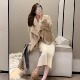 矜贵皮毛一体大翻领保暖加厚外套冬 千金感软软仿小胡羊环保皮草