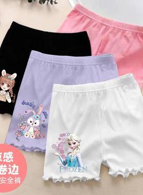 女童卡通防走光安全裤2024夏季新款中大儿童舒适打底短裤