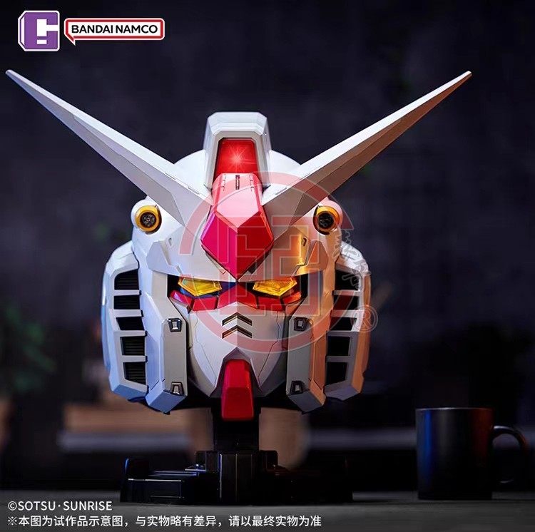 现货日本万代 潮玩 bn head rx-78 元祖高达 可发光头像 成品模型