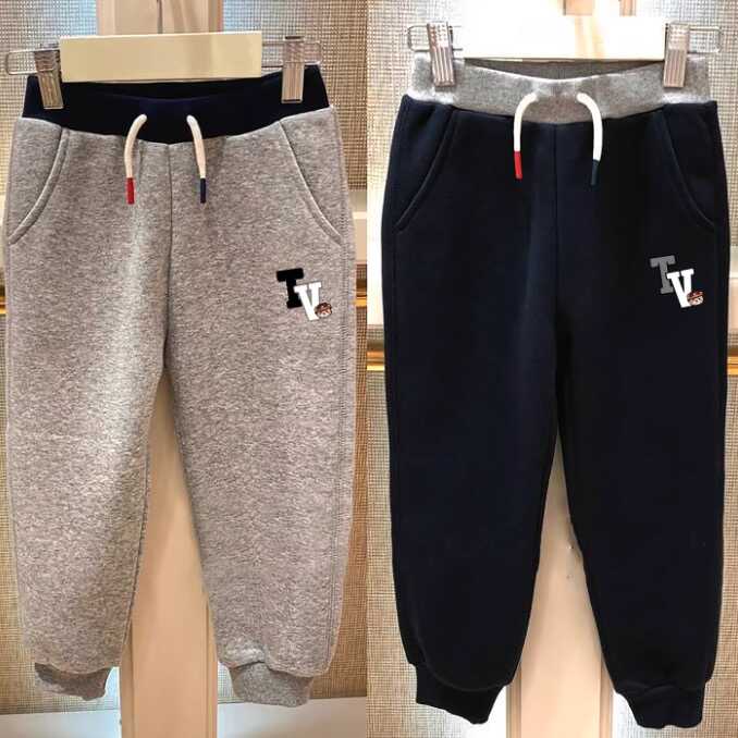 chris童装25秋冬款男童加厚加绒运动裤中大童休闲百搭长裤儿童裤