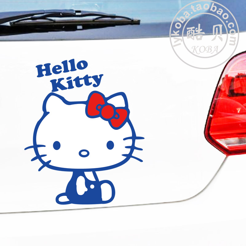 蓝莓hellokitty汽车贴纸卡通可爱女司机驾驶新手实习反光搞笑包邮