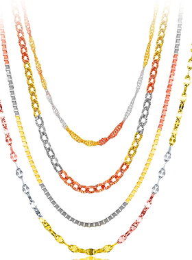 925银流行多尺寸情侣链