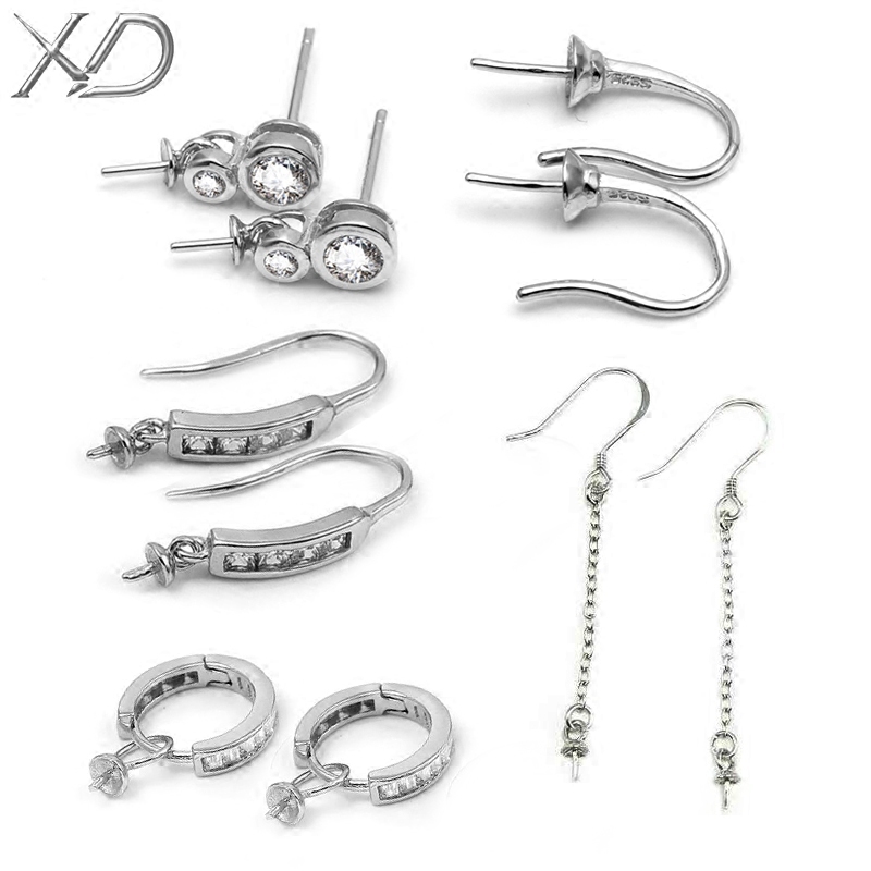 925耳环耳坠diy配件白金耳钉