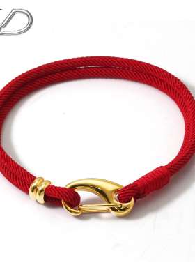 手链绳3D金珠子串珠红绳黑色米兰绳转运珠吊坠串绳男女款手绳手环