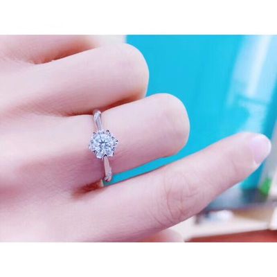 18K金克拉求婚订婚经典六爪定制