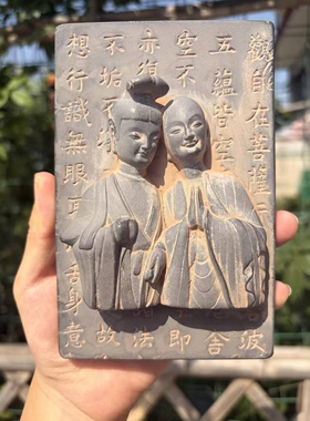 中式复古麦积山121窟砖雕摆件