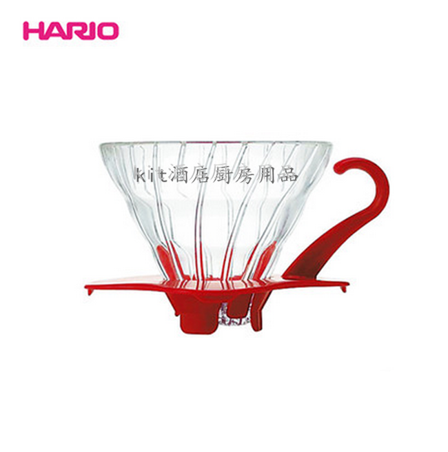 日本好璃奥HARIO VDG V60咖啡过滤杯滴漏式玻璃滤斗(1~4杯用）
