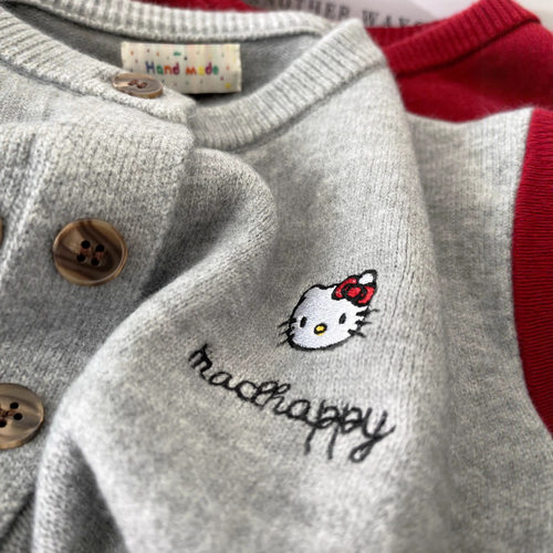 韩系刺绣猫保暖显瘦毛衣开衫女