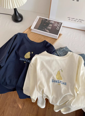 卡通印花圆领短袖T恤女2026早春新款宽松显瘦休闲减龄上衣潮6799