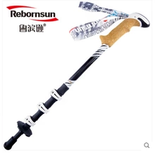 Robinson ngoài trời trekking cực 1 cặp carbon siêu nhẹ đôi mía ba phần gấp gậy đi bộ