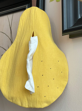 抽掉鸭梨 纸巾袋挂式布艺纯棉卫生间悬挂纸巾套可爱水果纸巾挂袋