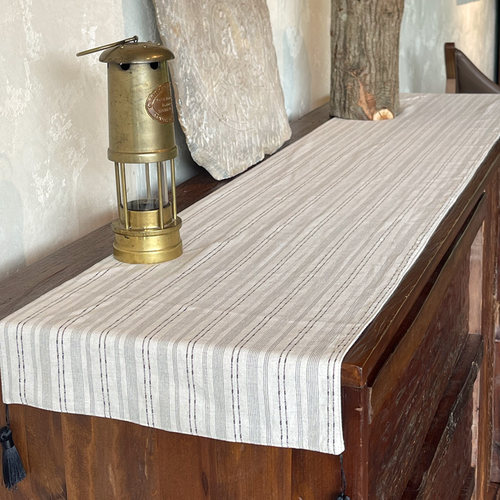 日式棉麻桌旗餐桌长条桌布边柜桌旗布鞋柜斗柜餐边柜盖布茶台布