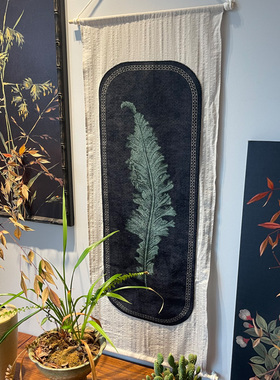 真彩植物挂毯装饰画布艺挂画氛围感卧室墙面装饰挂布背景布墙布