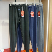 高腰磨毛保暖裤 无痕蚕丝羊绒温泉养肤发热打底裤 男士 兄华单件秋裤