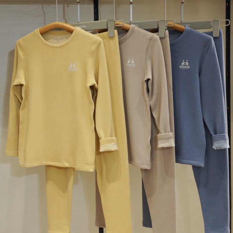 兄华羊绒蚕丝保暖内衣套装男童宝