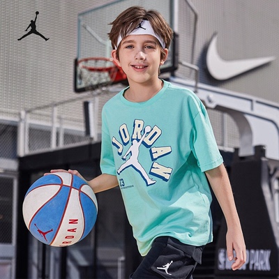 Jordan耐克纯棉男童短袖t恤