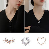 真丝雪纺缎面防走光别针扣细针小胸针西装 衣服帽子装 饰薄披肩扣