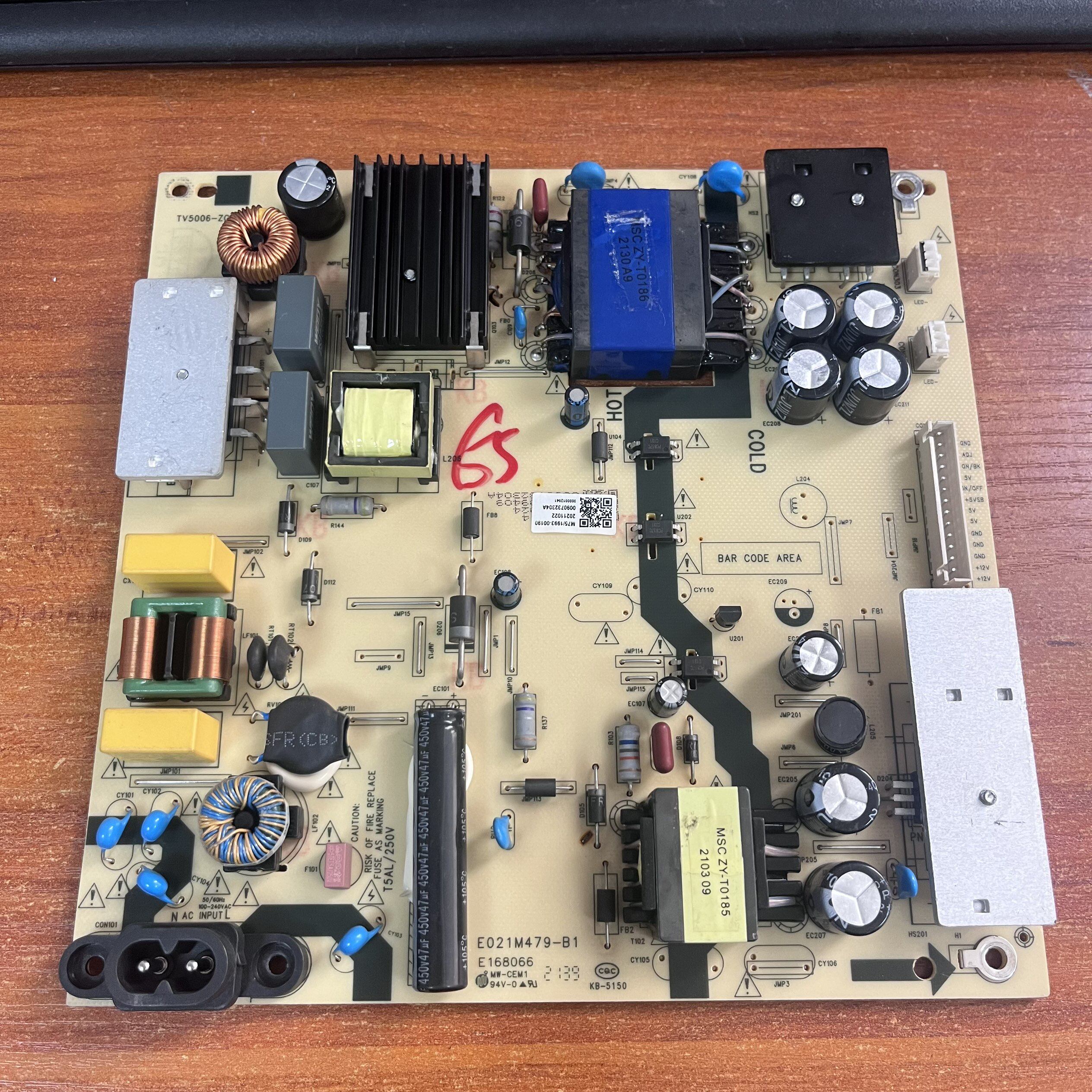 原装 海尔LU65C61(PR0)电源板TV5006-ZC02-02 0090729826测好 啊 - 实物图