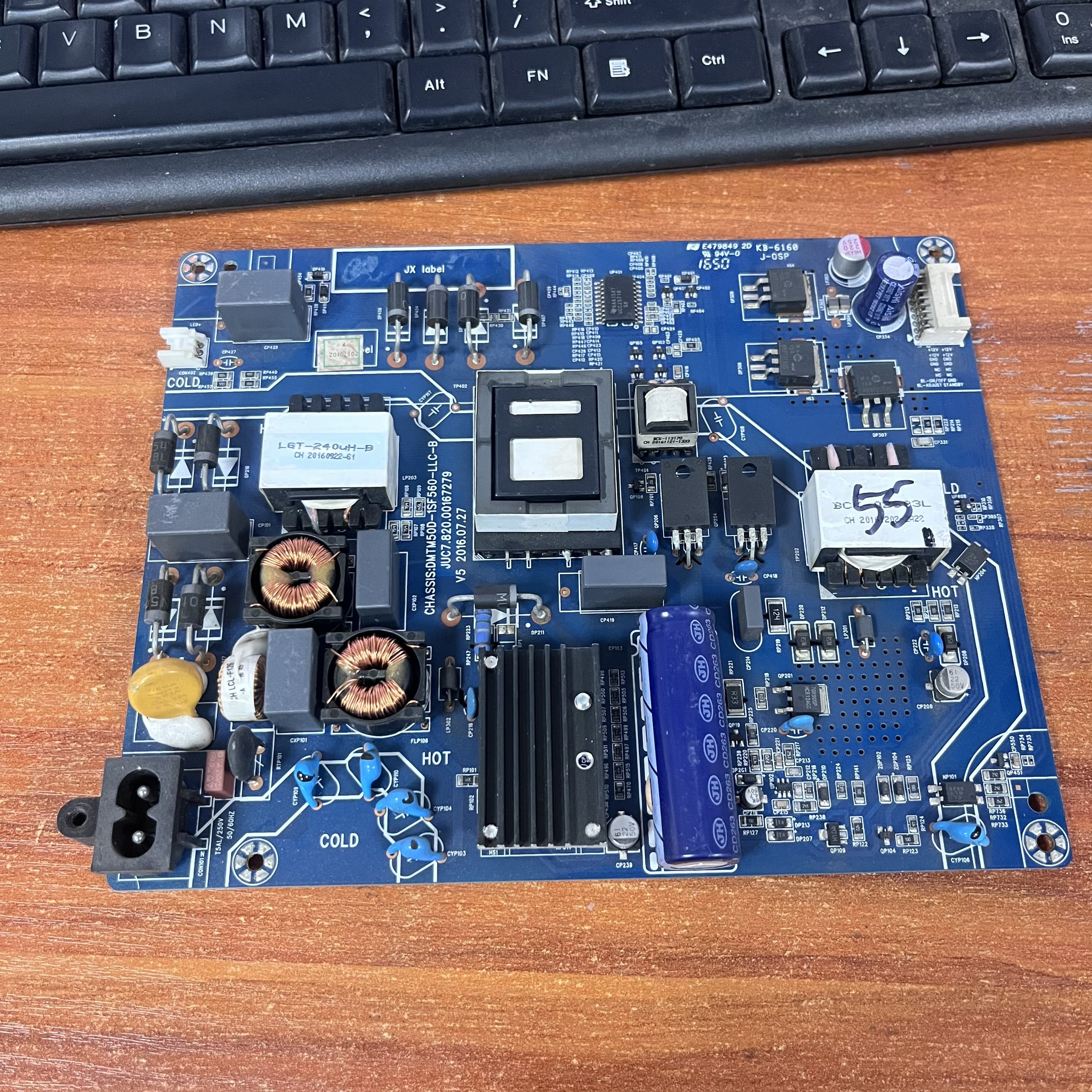 原装长虹55E855A3U电视电源板