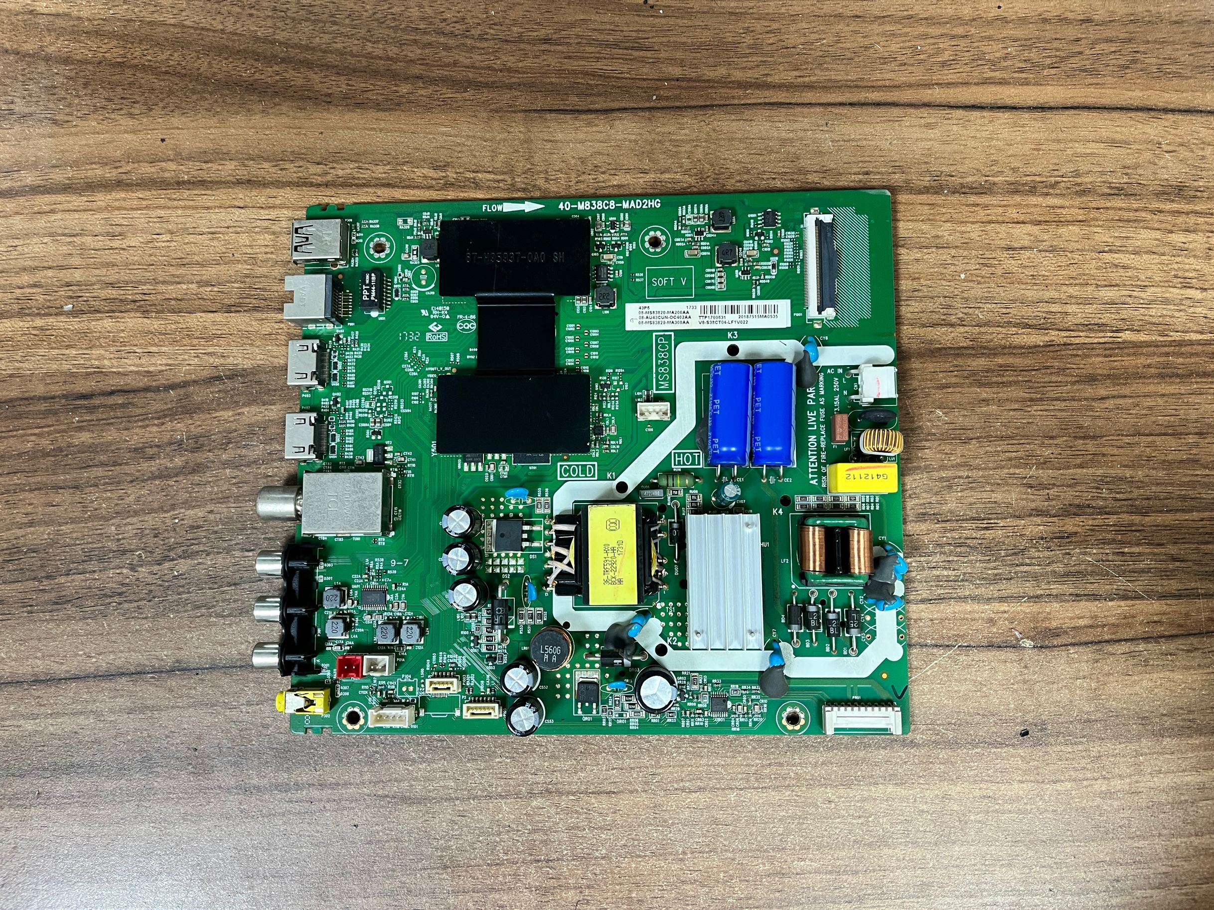 原装TCL43P6主板40-M838