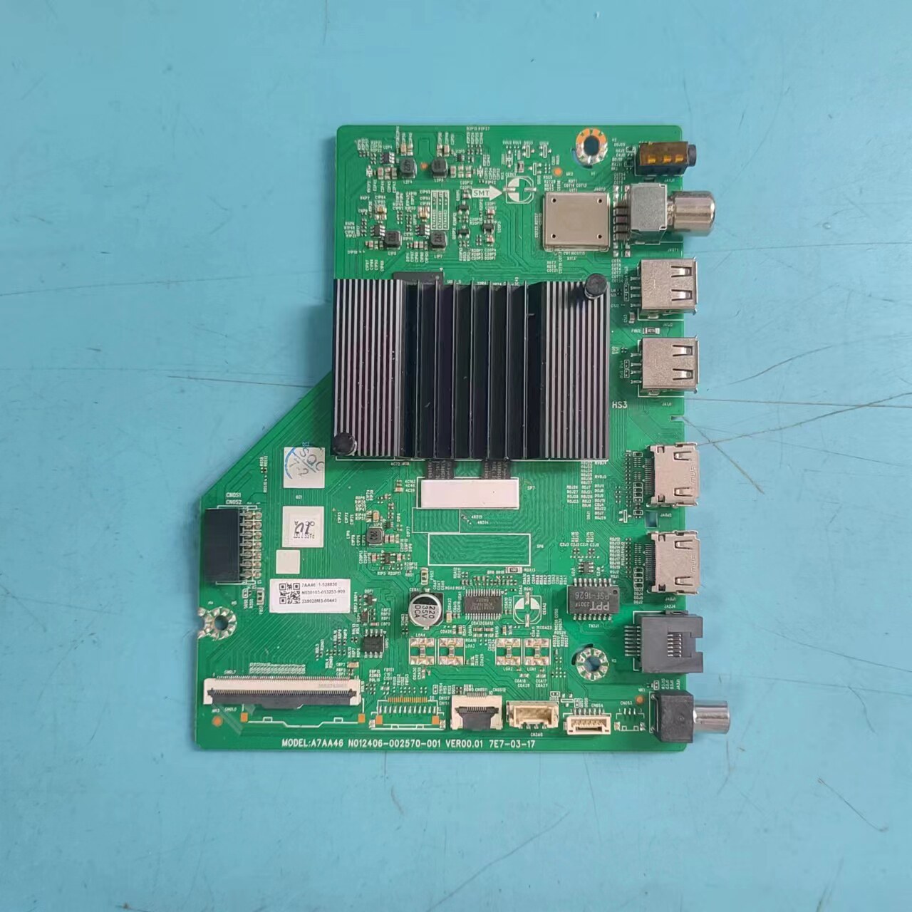 原装酷开55P3D主板实物图