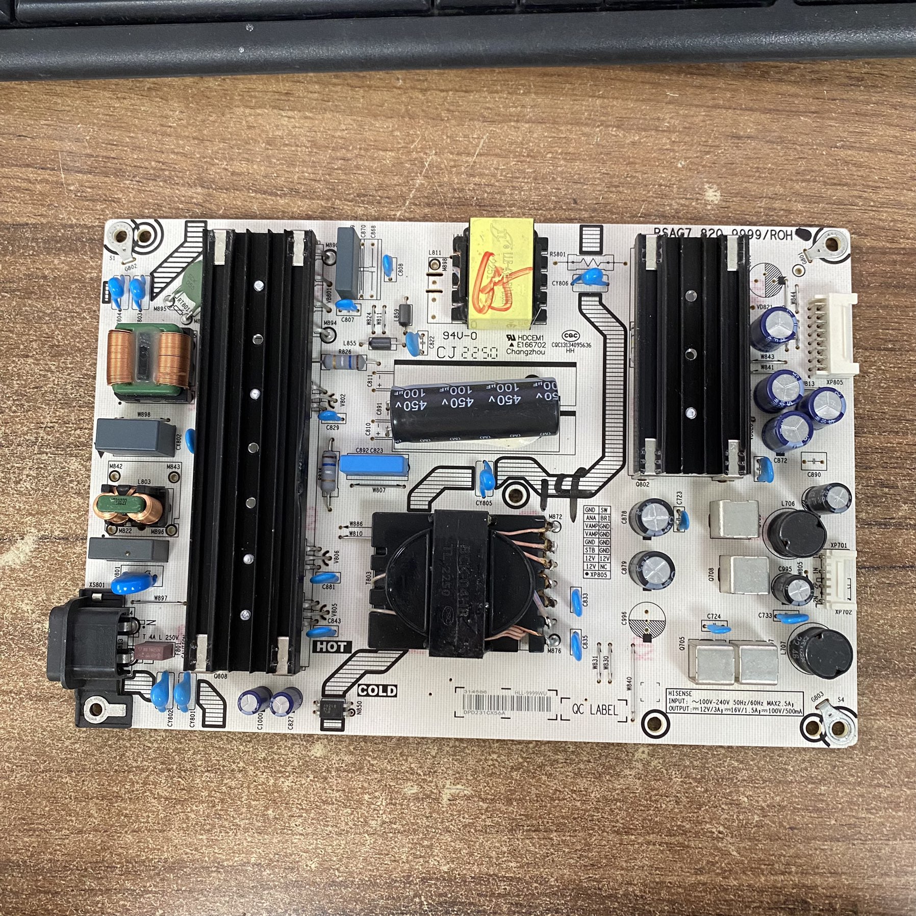 海信65A5F65E3F-MAX65V1F电源板