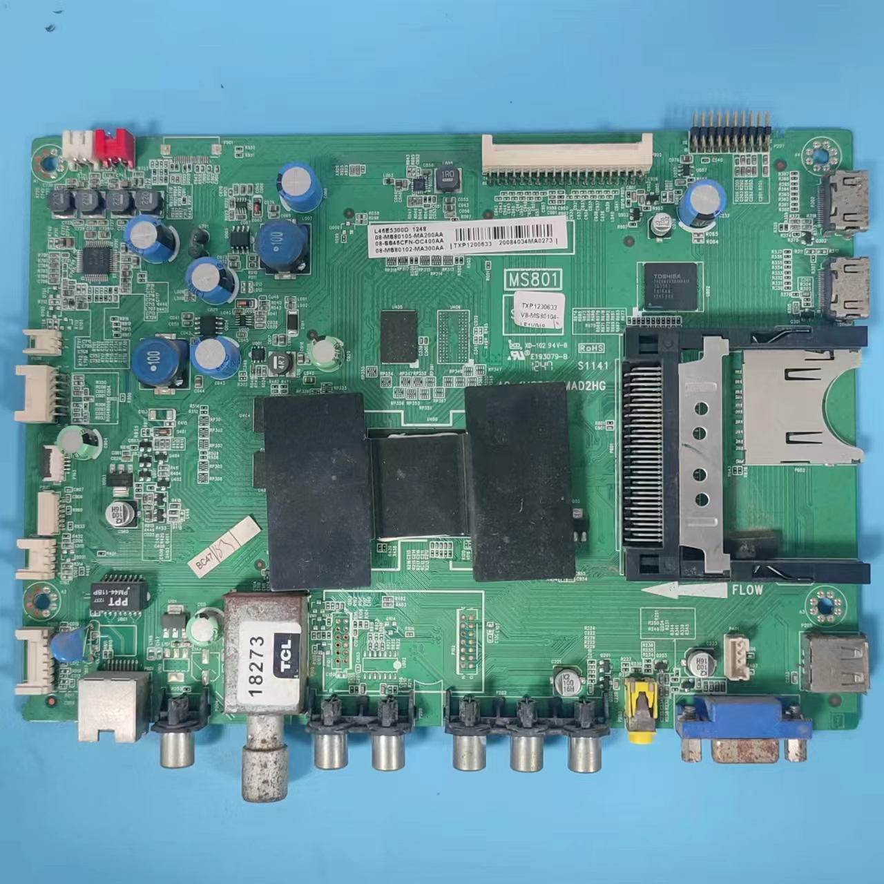 拆机TCLL46E5300D主板实物图