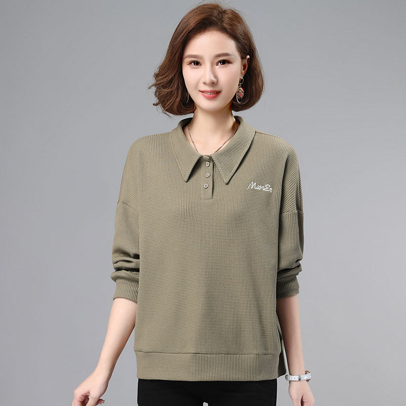 妈妈长袖卫衣女洋气上衣2021春秋装新款宽松休闲薄款外套,女装卫衣/绒衫,曼沙奕珂