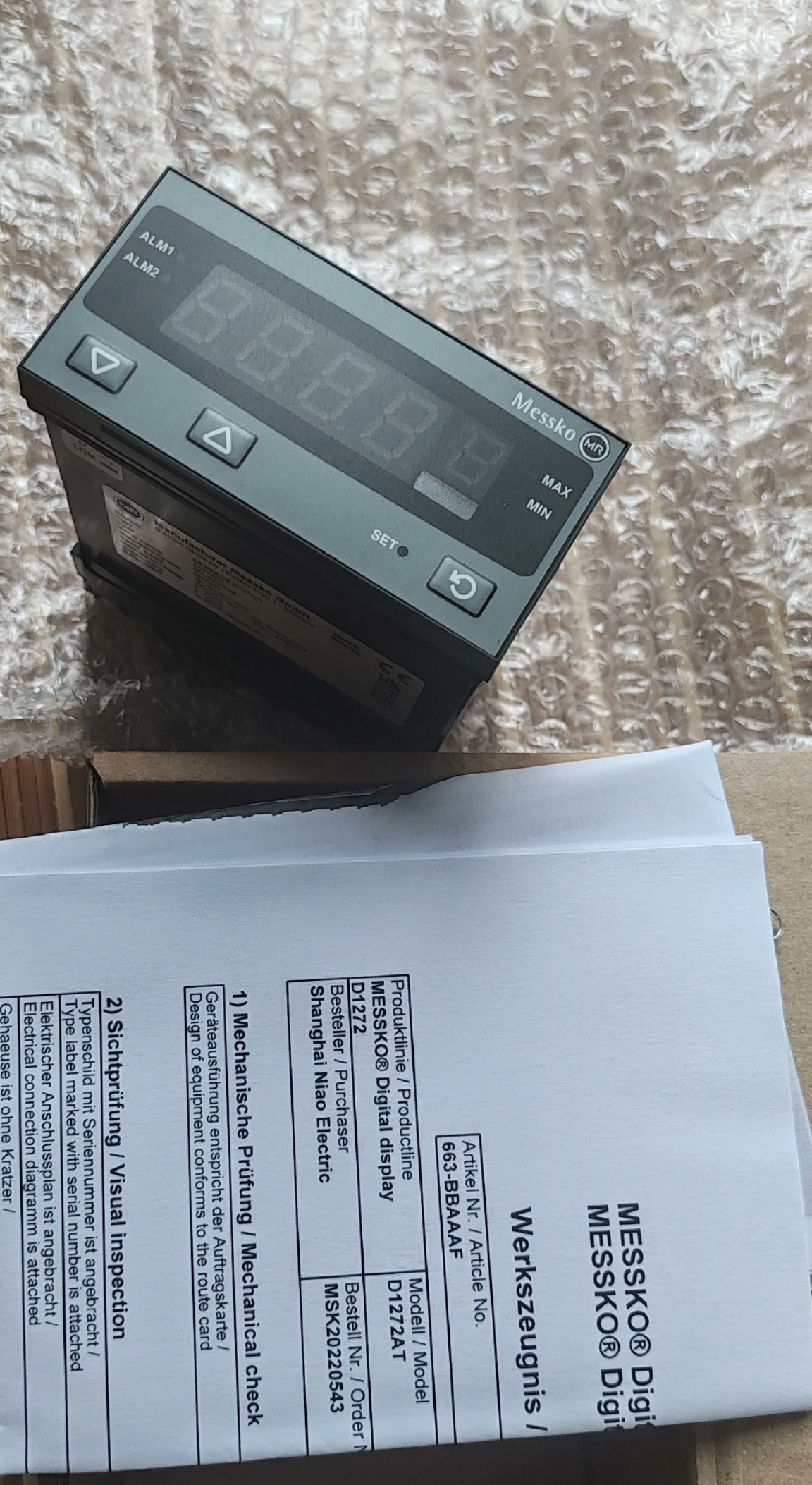 询价！MR温度显示器D1272AT 663-BBBAAF