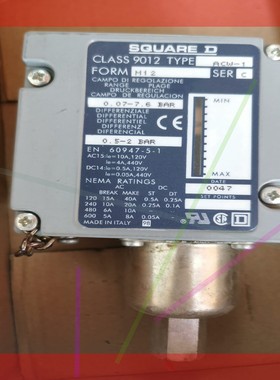 询价!美商实块SQUARE D 压力开关class 9012 ACW-1