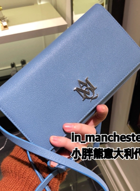 ALEXANDER MCQUEEN麦昆 经典牛皮单肩斜挎woc长钱包皮夹女包 正品