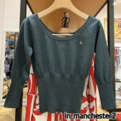 VIVIENNE 百搭女 短袖 WESTWOOD西太后经典 土星针织羊绒混纺九分袖