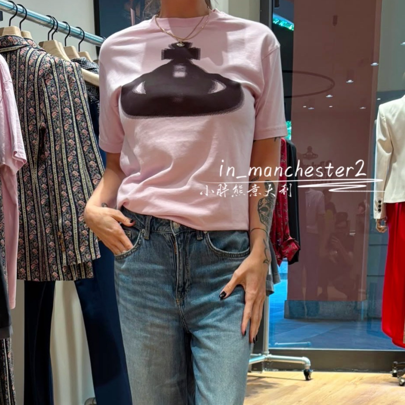 VIVIENNE WESTWOOD西太后 经典土星HALFTONE百搭显瘦短袖t恤女款