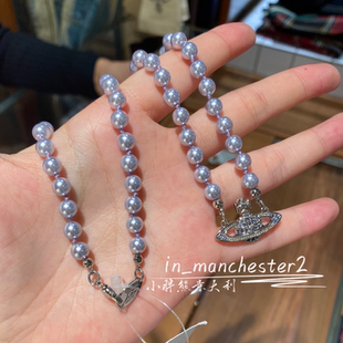 VIVIENNE WESTWOOD薇薇安 珍珠土星百搭优雅项链锁骨链手链正品