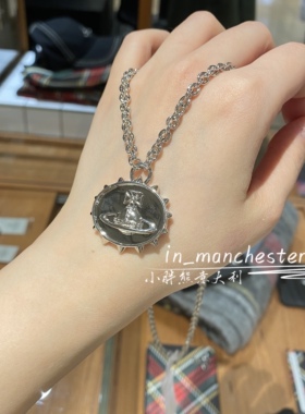 VIVIENNE WESTWOOD西太后 经典土星铆钉男女款项链毛衣链百搭正品