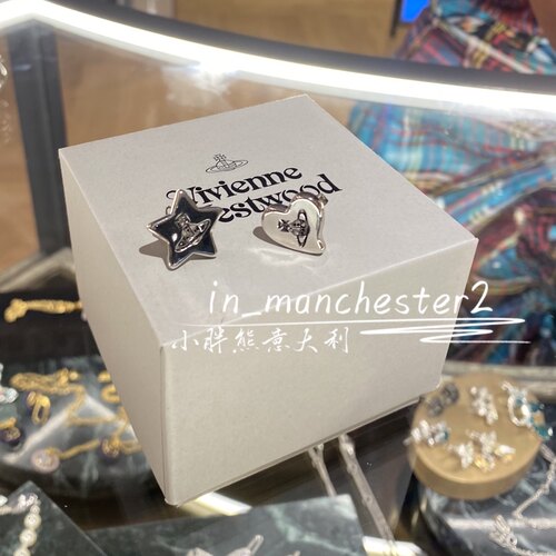 西太后经典星星土星不对称耳钉
