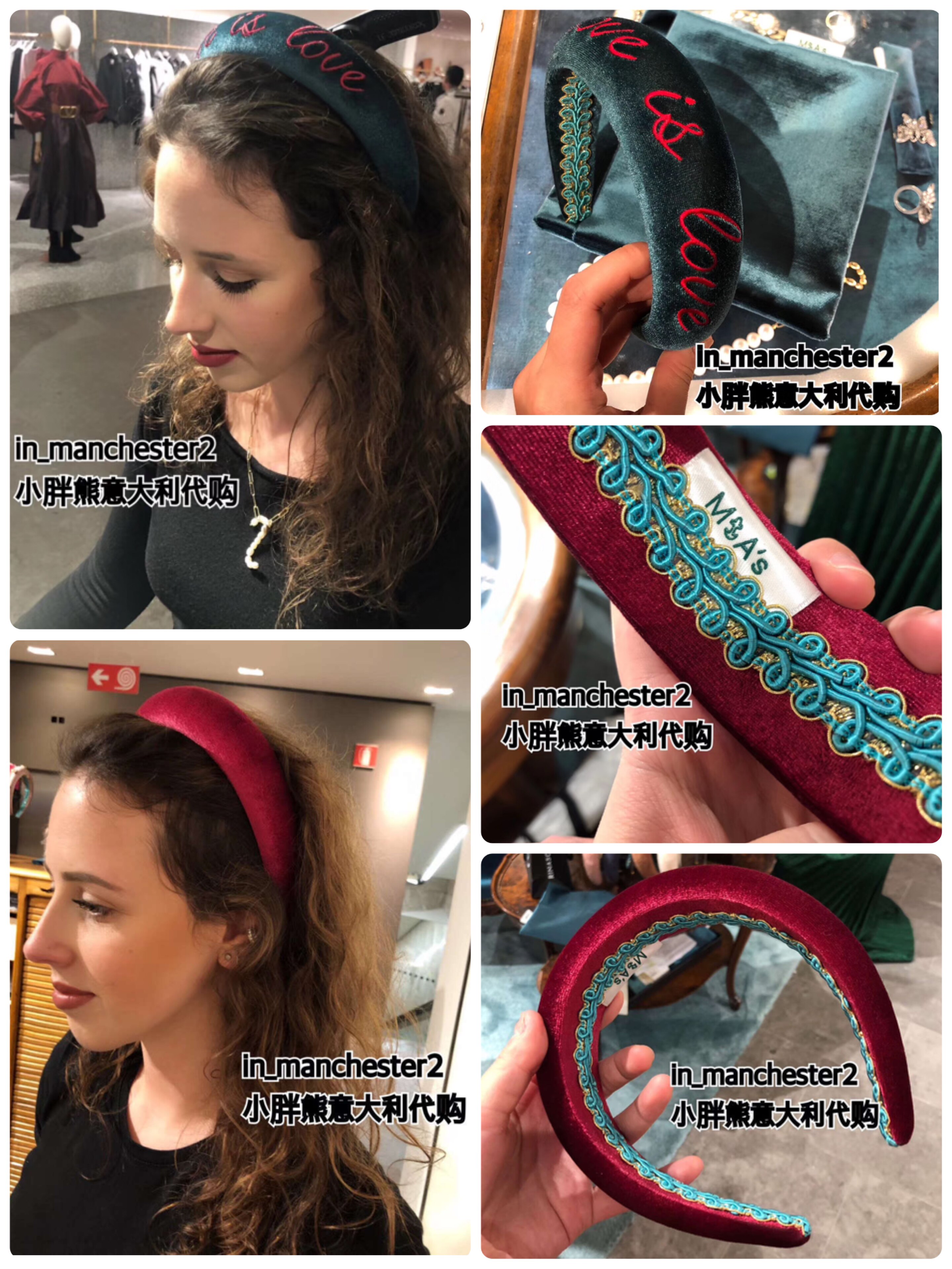 MIA'S 意大利小众设计师品牌复古宫廷优雅晚宴丝绒发箍 正品
