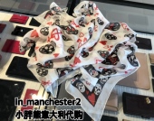 McQueen 莫代尔女款 麦昆 Alexander 经典 骷髅头真丝 围巾披肩正品