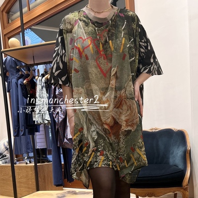 VIVIENNE WESTWOOD西太后经典土星SWING复古油画宽松男女短袖t恤