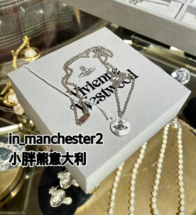 百搭正品 西太后NELYA土星复古石纹项链男女款 WESTWOOD VIVIENNE