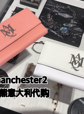 Alexander McQueen/麦昆 经典insignia牛皮双面长钱包皮夹女 正品